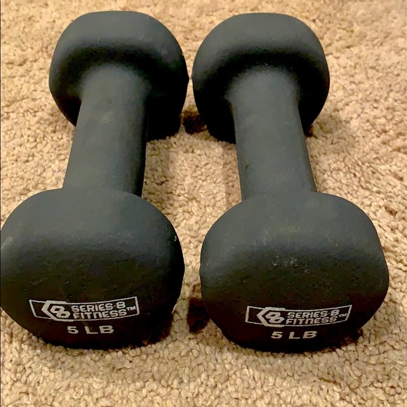 Pair of 5 lb dumbbells
